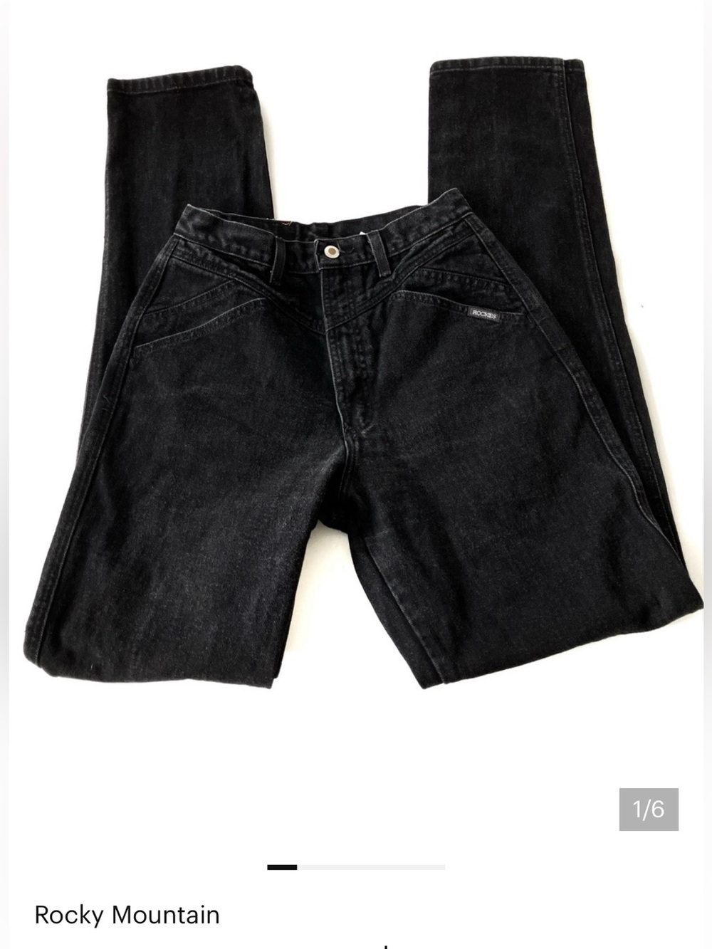 Rocky Mountain | Vintage Relaxed Black Denim XL Inseam High Waist Jeans 29